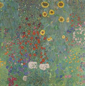 Klimt, Gustav - Fine Art Print Farm Garden with Sunflowers, 1905-06, (40 x 40 cm)