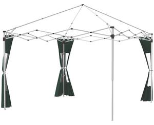 Outsunny Gazebo Side Panels, Replacement Set with Doors and Windows, for 3x3(m) or 3x6m Pop Up Gazebo, Green