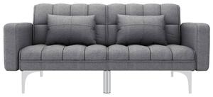 Sofa Bed Light Grey Fabric