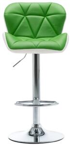 Bar Stool Green Faux Leather