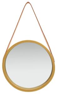 Wall Mirror with Strap 40 cm Gold