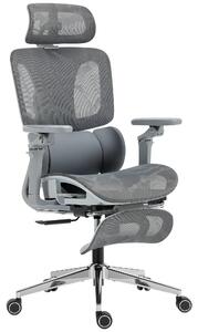 HOMCOM Ergonomic Office Chair, High Back Mesh Desk Chair, Grey