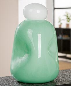 Senoia Glass Candy Vase - Light Green And White