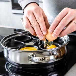 Non-Stick Stainless Steel 6 Egg Poacher Pan