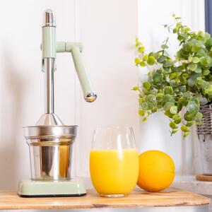 Green Metal Hand-Operated Manual Orange Juicer
