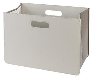 Brooklyn Imitation Leather Magazine Rack - White