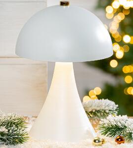 Allston LED Metal Mushroom Table Lamps - White
