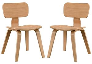 Aiken Oak Wooden Dining Chairs In Pair