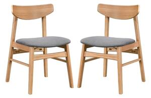 Allen Oak Wooden Dining Chairs In Pair