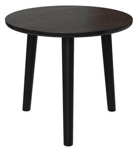 Deland Wooden Lamp Table Round In Black