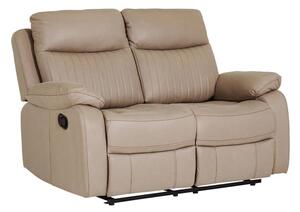 Barrie Manual Recliner Fabric 2 Seater Sofa In Brown