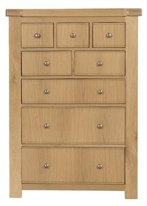 Danville Wooden Chest Of 8 Drawers Tall In Oak