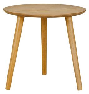 Deland Wooden Lamp Table Round In Natural Oak