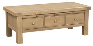 Danville Wooden Coffee Table With 3 Drawers In Oak