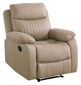 Barrie Manual Recliner Fabric 1 Seater Sofa In Brown