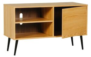 Deland Wooden TV Stand With 1 Door In Natural Oak