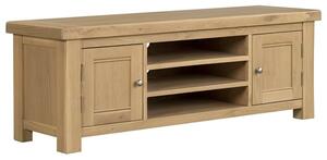 Danville Wooden TV Stand With 2 Doors And Shelf In Oak