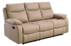 Barrie Manual Recliner Fabric 3 Seater Sofa In Brown