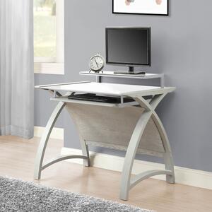 Helsinki Desk with Monitor Shelf Grey