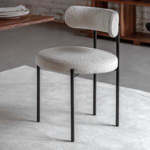 Set of 2 Mesa Dining Chairs, Fabric Vanilla
