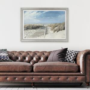 View To Sea by Adelene Fletcher Framed Print Grey