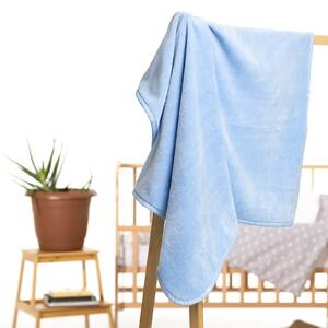 Mollia Welsoft Unisex Baby Blanket 80x100cm - Light Blue, 80x100