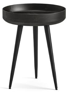 Boa Mango Wooden 48cm Round Sofa Side Table for Living Room | Natural or Black | Roseland Furniture