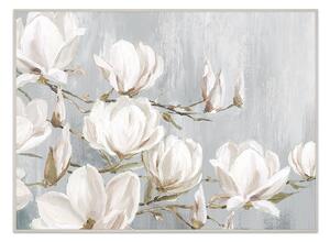 Magnolia Breeze by Eva Watts Framed Canvas Grey