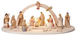 Nativity scene with light Leonardo with 19 figures LE