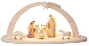 Nativity scene with light Leonardo with 8 figures LE