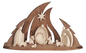 Wooden Nativity scene Ambiente with 10 figures