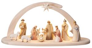 Nativity scene with light Leonardo with 12 figures LE