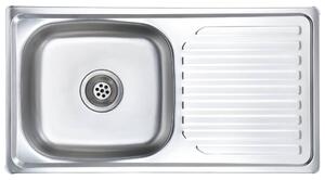 Kitchen Sink with Strainer and Trap Stainless Steel