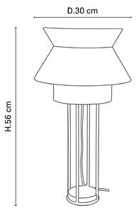 MARKET SET Singapour DBL table lamp masala/magenta
