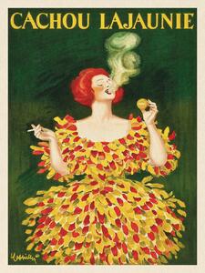 Fine Art Print Cachou Lajaunie Smoking Lady (Vintage Cigarette Ad) - Leonetto Cappiello, (30 x 40 cm)
