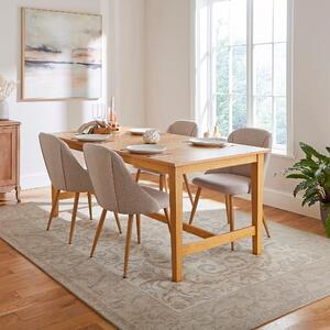 Frederick 4-6 Seater Rectangular Extendable Dining Table Brown