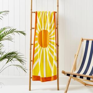 Sunshine Printed Beach Towel Yellow