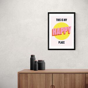 East End Prints Happy Place Print Pink