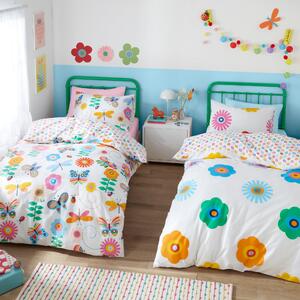 Elements Floral Duvet Cover and Pillowcase Set Blue/Yellow/White