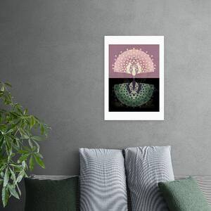 East End Prints Peacock Print Pink/Green/White