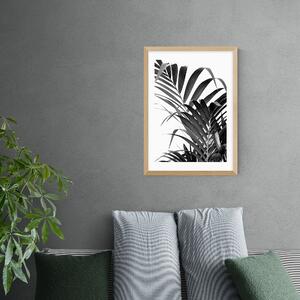 East End Prints Palm Leaf 02 Print Black and White