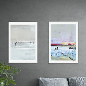 Set of 2 Beach Walk Prints Natural