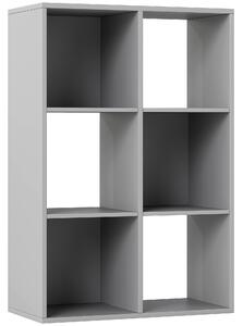 HOMCOM 6-Cube Bookshelf - Light Grey