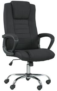 Vinsetto Linen-Look Swivel Office Chair - Black