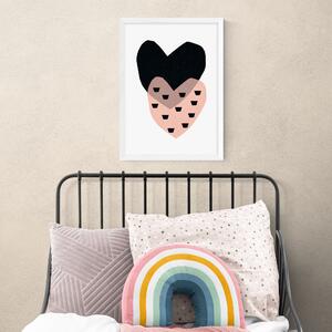 East End Prints Two Hearts Print Pink
