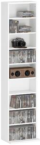HOMCOM 260 Narrow CD Storage Unit - White