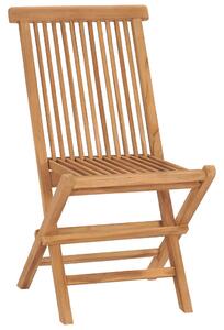 Folding Garden Chairs 8 pcs Solid Teak Wood