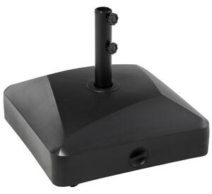 Outsunny Garden Parasol Base Holder, 43kg Water or 60kg Sand Filled, Outdoor Market Umbrella Stand Weight with Wheels and Brakes, Black Aosom UK