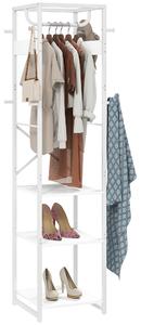 HOMCOM Multi-Storage Clothes Rack - White