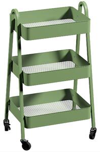 HOMCOM Three-Tier Storage Trolley - Green